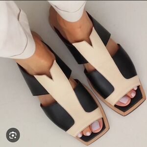 Mafalda Black / White Elza Black & White Mules 10.5 - Retail $599